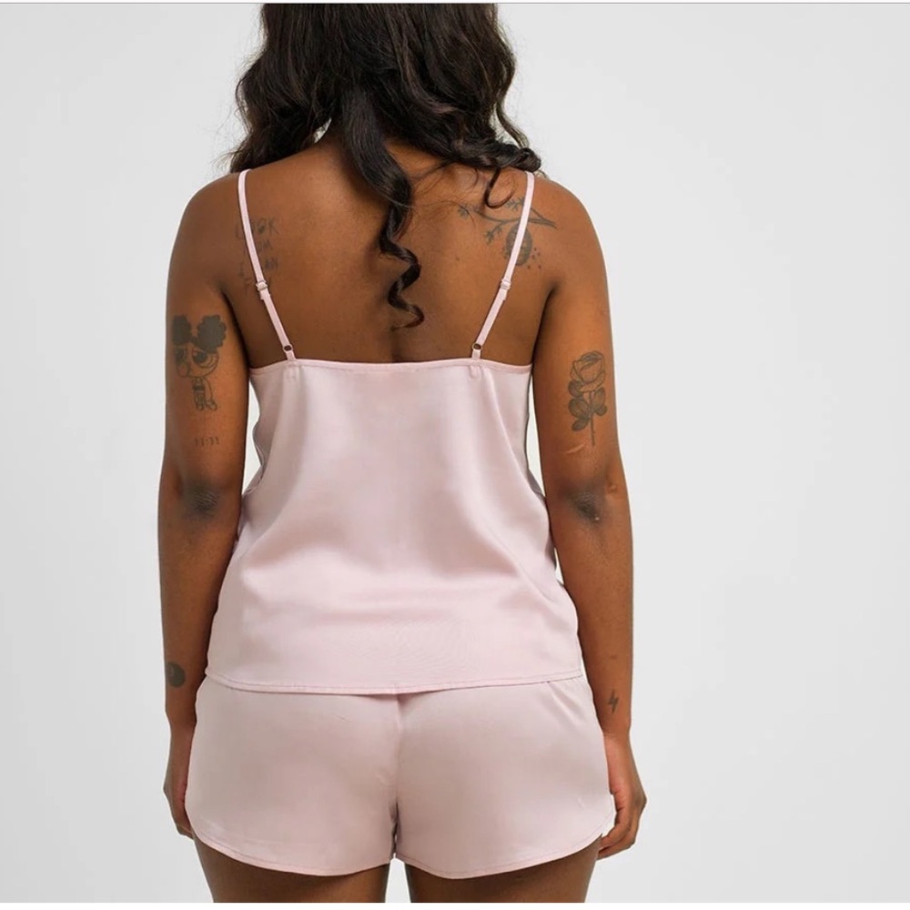 NEW Ettitude XS Rose Pink 100% Clean Bamboo Shortie Shorts Lingerie PJ Lounge